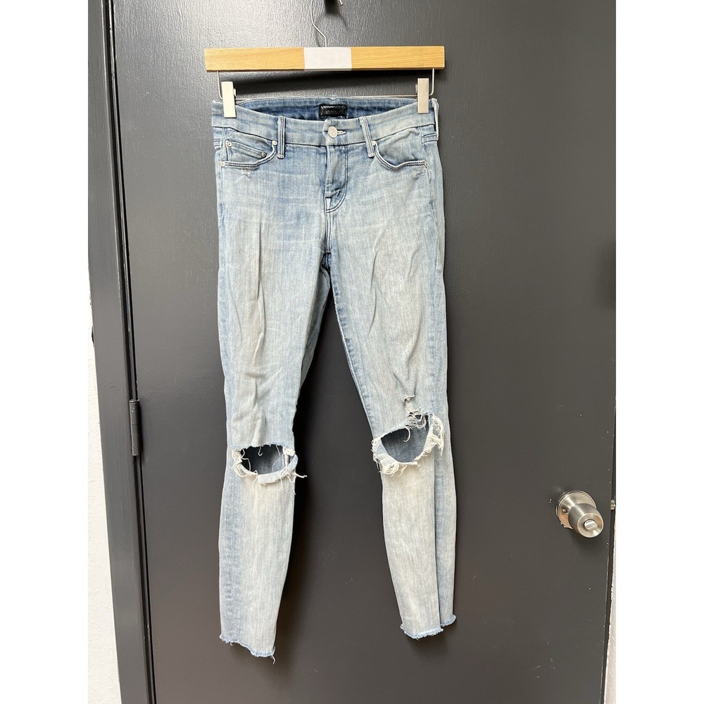 Mother Jeans Womens Size 25 Blue High Waisted Looker Ankle Fray Light Wash